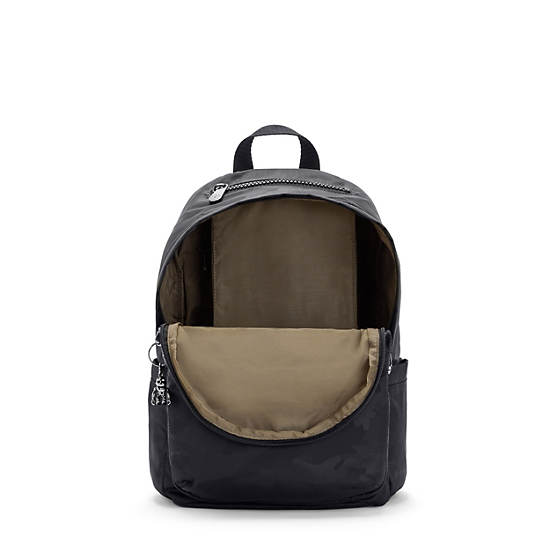 Kipling Delia Backpacks Black Camo Embossed | CA 1571DF